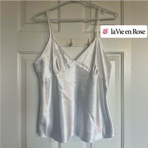 La Vie En Rose║Satin Camisole║Size XL ║White